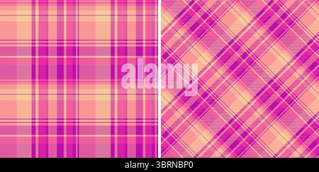 Deux motifs tartan sans couture. Une toile de fond lumineuse et colorée pour le design textile, le papier peint ou une présentation festive. Polyvalent et élégant Illustration de Vecteur