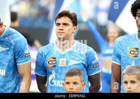 Saint-Pétersbourg, Russie. 13 juillet 2025. Gustavo Mantouan (31) de Zenit vu lors de la Winline, Super session, match amical de football entre Zenit Saint-Pétersbourg et Voïvodine, Novi Sad, Serbie à Gazprom Arena. Score final ; Zenit 7 :1 Voïvodine. Crédit : SOPA images Limited/Alamy Live News Banque D'Images