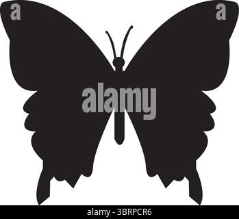 Butterfly Silhouette Clipart – Design graphique d'insecte vectoriel noir Illustration de Vecteur
