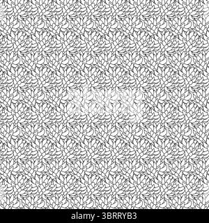 motif sans couture de fleurs de trèfle. Illustration de ligne graphique vectorielle. fond de printemps. Pour affiche, invitation, toile de fond, annonce, promotion de vente, imprimer pour Illustration de Vecteur