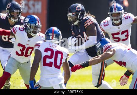 20 septembre 2020, Chicago, il, USA : la réceptrice des Chicago Bears Wide Cordarrelle Patterson (84) porte le ballon contre les Giants de New York le dimanche 20 septembre 2020, au Soldier Field à Chicago, Illinois. (Crédit image : © TNS via ZUMA Wire) Banque D'Images
