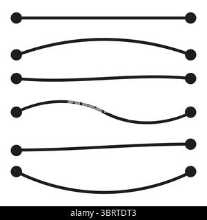 Collecteur de ligne de séparation. Accents graphiques. Soulignez le vecteur de l'élément. Réglage de la course du séparateur. Illustration de Vecteur