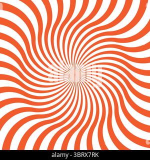 Orange Sunburst rayonne lignes de bande dessinée style fond de conception d'effet de bande dessinée. Fond classique vintage de motif Sunburst de rayons de soleil. Vecteur Illustration de Vecteur