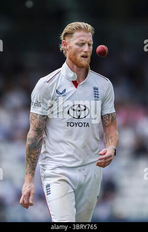 Lords Cricket Gound, Londres, Royaume-Uni. 14 juillet 2025. Troisième Rothesay Cricket test, jour 5, Angleterre contre Inde ; Ben Stokes of England Credit : action plus Sports/Alamy Live News Banque D'Images