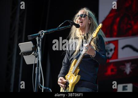 Oslo, Norvège. 28 juin 2025. Le chanteur et guitariste américain Jerry Cantrell donne un concert live lors du festival norvégien tons of Rock 2025 à Oslo. Banque D'Images