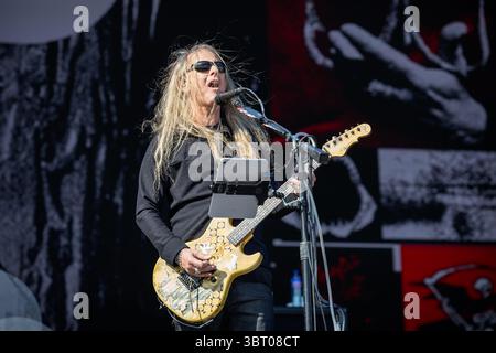 Oslo, Norvège. 28 juin 2025. Le chanteur et guitariste américain Jerry Cantrell donne un concert live lors du festival norvégien tons of Rock 2025 à Oslo. Banque D'Images