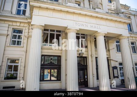 Entrée principale de la mairie de Brighton et du bureau d'enregistrement. Banque D'Images