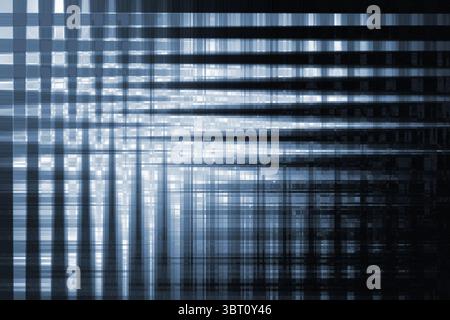 Fond de conception de grille numérique bleu et noir abstrait pour des thèmes modernes Banque D'Images