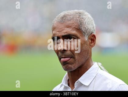 New Jersey, États-Unis. 13 juillet 2025. Romario lors de la finale de la Coupe du monde des clubs de football Chelsea vs Paris Saint Germain au Metlife Stadium, New Jersey. Le crédit photo devrait se lire comme suit : David Klein/Sportimage crédit : Sportimage Ltd/Alamy Live News Banque D'Images