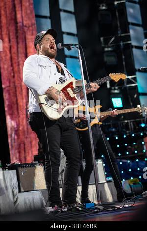 21 septembre 2019, East Troy, Wisconsin, États-Unis : NATHANIEL RATELIFF ET LES SUEURS NOCTURNES se produisent à FARM AID 2019 à EAST TROY, WI. 21 - 2019 SEPTEMBRE (crédit image : © David Burke/ZUMA Wire) Banque D'Images