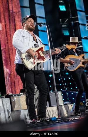 21 septembre 2019, East Troy, Wisconsin, États-Unis : NATHANIEL RATELIFF ET LES SUEURS NOCTURNES se produisent à FARM AID 2019 à EAST TROY, WI. 21 - 2019 SEPTEMBRE (crédit image : © David Burke/ZUMA Wire) Banque D'Images