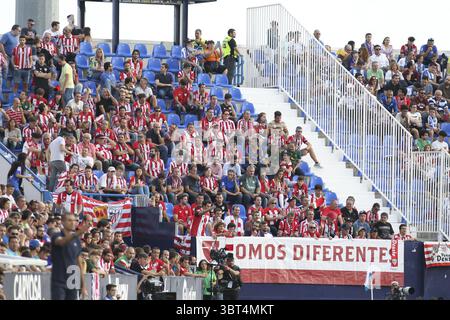 25 septembre 2019, Leganes, Madrid, Espagne : supporters de l'Athletic de Bilbao en action lors du match de football de la Liga entre Leganes et Athletic de Bilbao, le 25 septembre, au stade Butarque, à Leganes, Madrid, Espagne. (Crédit image : © AFP7 via ZUMA Wire) Banque D'Images