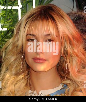 NEW YORK, NY - 22 JUIN : Hailey Baldwin détail de chaussures, assiste à la soirée estivale Coach and Friends of the High Line 2016 au High Line le 22 juin 2016 à New York. Les gens : Hailey Baldwin Banque D'Images