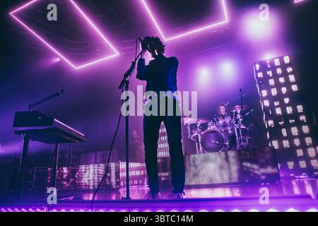 Le 1975 se produit en direct à Milan, Italie, 29 juin 2017 Banque D'Images