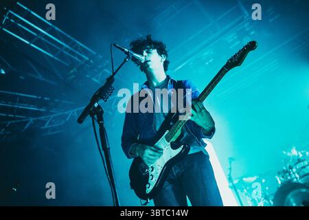 Le 1975 se produit en direct à Milan, Italie, 29 juin 2017 Banque D'Images