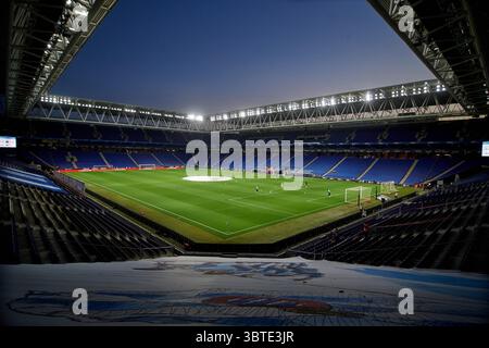 12 septembre 2020, Barcelone, Barcelone, Espagne : stade RCDE avant le match Liga SmartBank entre le RCD Espanyol et le vs Albacete Balompie le 12 septembre 2020 à Barcelone, Espagne. (Crédit image : © Gerard Franco/DAX via ZUMA Wire) Banque D'Images