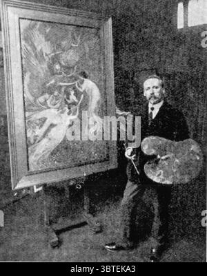 Walter Crane ( 1845 - 1915) était un artiste anglais et illustrateur de livres. 12 Ocotber 1907 Banque D'Images