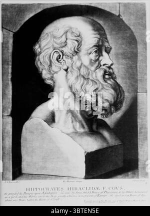 Hippocrate de Kos , également connu sous le nom d'Hippocrate II , était un médecin grec de l'âge de Périclès , et est considéré comme l'une des figures les plus remarquables de l'histoire de la médecine 460 av. J.-C. - 370 av. J.-C. Banque D'Images