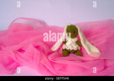 Adorable Collection d'animaux en peluche crochetés pour les enfants Banque D'Images