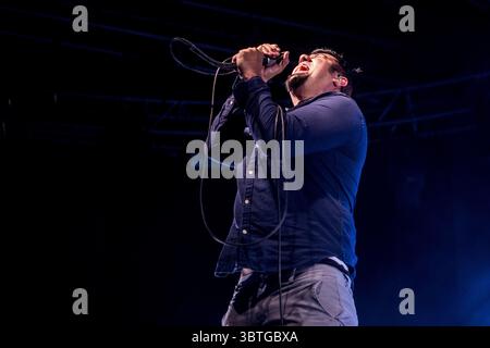 Groupe alternatif américain, fondé par Chino Moreno, Deftones se produit en concert à fabrique, Milan, Italie, le 4 avril 2017 Banque D'Images