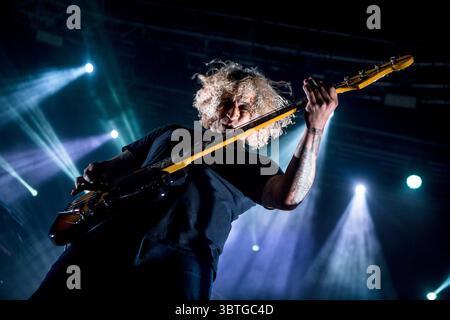 Groupe alternatif américain, fondé par Chino Moreno, Deftones se produit en concert à fabrique, Milan, Italie, le 4 avril 2017 Banque D'Images