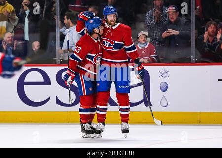 15 octobre 2019 : le défenseur des Canadiens de Montréal Jeff Petry (26 ans) célèbre son but avec le centre des Canadiens de Montréal Max Domi (13 ans) lors du match du Lightning de Tampa Bay au canadien de Montréal au Centre Bell à Montréal, Québec. David Kirouac/CSM(image de crédit : &copy ; David Kirouac/CSM via ZUMA Wire) Banque D'Images