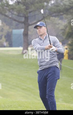 18 octobre 2019, Jeju, CORÉE DU SUD : 18 octobre 2019-Jeju, Corée du Sud-Jordan Spieth of USA action lors d'un PGA Tour la CJ Cup Nine Bridges Round 2 au Nine Bridge Golf Club à Jeju, Corée du Sud. (Crédit image : © Ryu Seung-il/ZUMA Wire) Banque D'Images