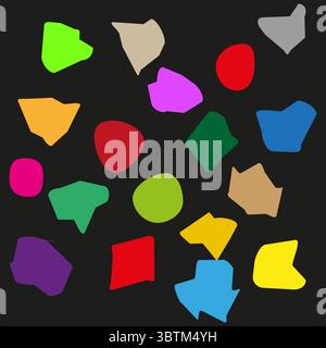 Formes de blob abstraites. Formes organiques colorées. Motif fluide irrégulier. Élément artistique vectoriel. Illustration de Vecteur