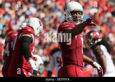 10 novembre 2019 : Larry Fitzgerald (11 ans), receveur des Arizona Cardinals, lors du match de la NFL entre les Arizona Cardinals et les Tampa Bay Buccaneers, au Raymond James Stadium de Tampa, en Floride. Andrew J. Kramer/Cal Sport Media(crédit image : &copy ; Andrew J. Kramer/CSM via ZUMA Wire) Banque D'Images