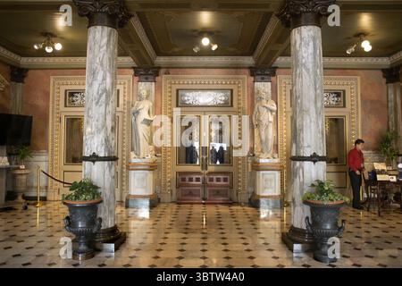 28 octobre 2016, Costa Rica : Lobby au Théâtre National de San José, Costa Rica, Amérique centrale. Foyer, Théâtre National (crédit image : © Sergi Reboredo/ZUMA Wire) Banque D'Images