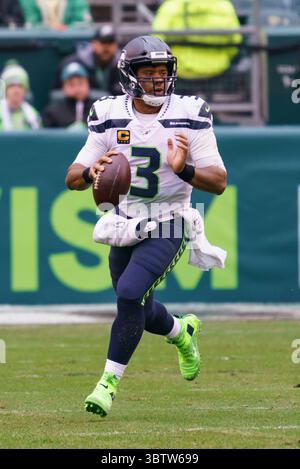 24 novembre 2019 : le quarterback Russell Wilson (3) des Seattle Seahawks en action lors du match de la NFL entre les Seattle Seahawks et les Philadelphia Eagles au Lincoln Financial Field à Philadelphie, en Pennsylvanie. Christopher Szagola/CSM(image de crédit : &copy ; Chris Szagola/CSM via ZUMA Wire) Banque D'Images