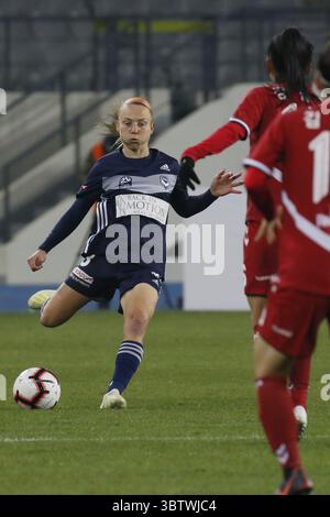 26 novembre 2019, Yongin, GYEONGGI, CORÉE DU SUD : 26 novembre 2019-Yongin, Corée du Sud-Teigen Allen de Melbourne victoire lors d'un Championnat des clubs féminins 2019-FIFA/AFC Pilot tournamant Melbourne Victory V Incheon Hyundai Steel Red Angels au Yongin Citizens Sports Park à Yongin, Corée du Sud. Match a remporté Incheon Hyundai Steel Red Angels, score de 4 à 0. (Crédit image : © Ryu Seung-il/ZUMA Wire) Banque D'Images