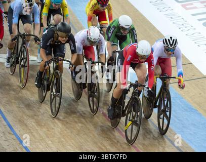 1er décembre 2019, Hong Kong, Hong Kong SAR, Chine : HONG KONG, HONG KONG SAR, CHINE : 1er décembre 2019. Coupe du monde de cyclisme sur piste UCI 3ème manche. Womenâ€™s Omnium Heat (crédit image : © Jayne Russell/ZUMA Wire) Banque D'Images