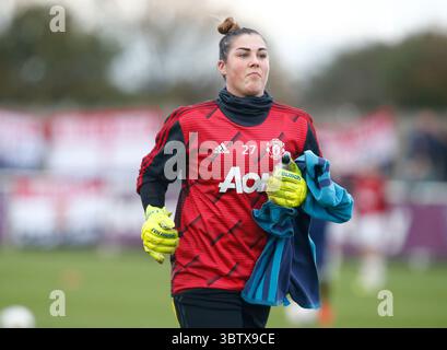 DAGENHAM, ANGLETERRE - DÉCEMBRE 01 :.Mary Earps de Manchester United Women.pendant le match de Super League féminine de Barclays entre West Ham United Women et Manchester United au stade Rush Green le 1er décembre 2019 à Dagenham, Angleterre. (Photo par AFS/Espa-images)(image de crédit : &copy ; Agence photo ESPA/CSM via ZUMA Wire) Banque D'Images