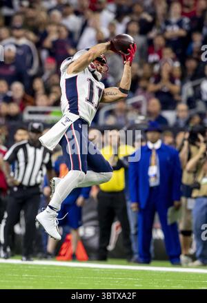 1er décembre 2019, Houston, Texas, États-Unis : 1er décembre 2019 : Julian Edelman (11 ans), receveur des Patriots de la Nouvelle-Angleterre, lors du match contre les Texans de Houston au NRG Stadium de Houston, Texas. (Crédit image : © Maria Lysaker/ZUMA Wire) Banque D'Images