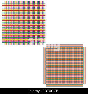 Carrés à motif écossais. Motif quadrillé coloré. Vecteur de tartan abstrait. Texture de tissu sans couture. Illustration de Vecteur