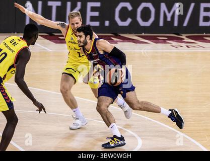 25 octobre 2020, Barcelone, Barcelone, Espagne : Alex Abrines du FC Barcelone lors du match Liga Endesa ACB entre le FC Barcelone et le MoraBanc Andorre au Palau Blaugrana le 25 octobre 2020 à Barcelone, Espagne. (Crédit image : © Javier Borrego/AFP7 via ZUMA Wire) Banque D'Images