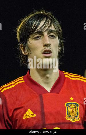 12 novembre 2020, Malaga, MALAGA, ESPAGNE : Bryan Gil de l'Espagne U21 lors du match de qualification UEFA Euro Under 21 entre l'Espagne U21 et les îles Féroé U21 à l'Estadio Municipal de Marbella le 12 novembre 2020 à Malaga, Espagne. (Crédit image : © Joaquin Corchero/AFP7 via ZUMA Wire) Banque D'Images