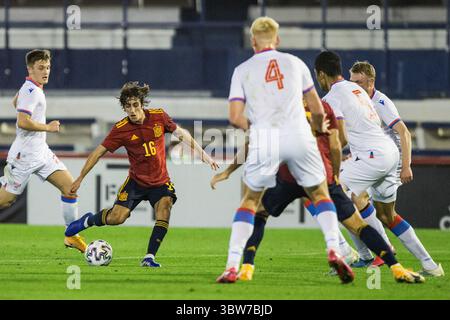 12 novembre 2020, Malaga, MALAGA, ESPAGNE : Bryan Gil de l'Espagne U21 lors du match de qualification UEFA Euro Under 21 entre l'Espagne U21 et les îles Féroé U21 à l'Estadio Municipal de Marbella le 12 novembre 2020 à Malaga, Espagne. (Crédit image : © Joaquin Corchero/AFP7 via ZUMA Wire) Banque D'Images