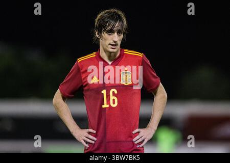 12 novembre 2020, Malaga, MALAGA, ESPAGNE : Bryan Gil de l'Espagne U21 lors du match de qualification UEFA Euro Under 21 entre l'Espagne U21 et les îles Féroé U21 à l'Estadio Municipal de Marbella le 12 novembre 2020 à Malaga, Espagne. (Crédit image : © Joaquin Corchero/AFP7 via ZUMA Wire) Banque D'Images