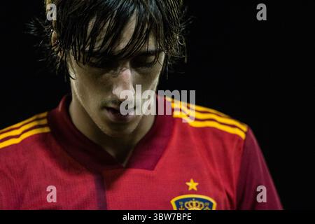 12 novembre 2020, Malaga, MALAGA, ESPAGNE : Bryan Gil de l'Espagne U21 lors du match de qualification UEFA Euro Under 21 entre l'Espagne U21 et les îles Féroé U21 à l'Estadio Municipal de Marbella le 12 novembre 2020 à Malaga, Espagne. (Crédit image : © Joaquin Corchero/AFP7 via ZUMA Wire) Banque D'Images
