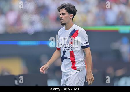 East Rutherford, États-Unis, 13 juillet 2025. Vitinha du PSG, lors du match entre le Chelsea FC et le PSG pour la finale de la Coupe du monde des clubs FIFA 2025, au MetLife Stadium à East Rutherford, États-Unis, le 13 juillet 2025. Photo : Heuler Andrey/DiaEsportivo/Alamy Live News Banque D'Images