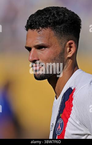 East Rutherford, États-Unis, 13 juillet 2025. Goncalo Ramos du PSG, après le match entre le Chelsea FC et le PSG pour la finale de la Coupe du monde des clubs de la FIFA 2025, au MetLife Stadium à East Rutherford, États-Unis, le 13 juillet 2025. Photo : Heuler Andrey/DiaEsportivo/Alamy Live News Banque D'Images