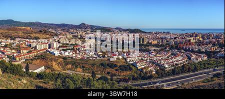 Vue panoramique de la ville de Malaga, Espagne, Malaga, Espagne Banque D'Images