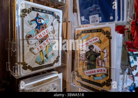 Exposition de la boutique de cadeaux à la Morgan Library & Museum de New York, USA 2025 Banque D'Images