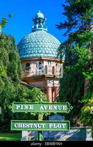 26 septembre 2009, New York, New York, États-Unis : Woodlawn Cemetery. Webster Avenue coin East 233rd Street. Bronx, Woodlawn, New York, États-Unis. Où ils se sont retrouvés comme des noms célèbres comme Miles Davis ou Duke Ellinton et d'autres personnages historiques. À l'entrée, ils peuvent vous indiquer sur une carte où les tombes sont différentes. (Crédit image : © Sergi Reboredo/ZUMA Wire) Banque D'Images