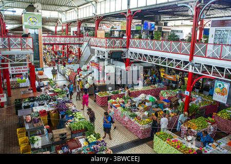 17 mars 2015, Polynésie française : marché couvert municipal de Papeete, Papeete, Tahiti, Polynésie française, Tahiti Nui, îles de la Société, Polynésie française, Pacifique Sud. (Crédit image : © Sergi Reboredo/ZUMA Wire) Banque D'Images