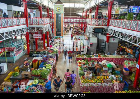 17 mars 2015, Polynésie française : marché couvert municipal de Papeete, Papeete, Tahiti, Polynésie française, Tahiti Nui, îles de la Société, Polynésie française, Pacifique Sud. (Crédit image : © Sergi Reboredo/ZUMA Wire) Banque D'Images