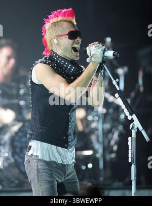 MIAMI BEACH, FL - AVRIL 27 : Jared Leto de 30 seconds to mars se produit au Fillmore Miami Beach le 27 avril 2010 à Miami Beach, Floride..People ; Jared Leto (crédit image : © SMG via ZUMA Wire) Banque D'Images