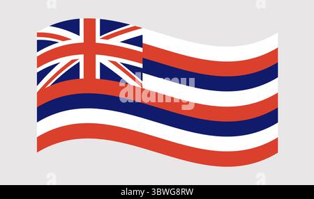 Illustration du drapeau de l'État d'Hawaï Banque D'Images